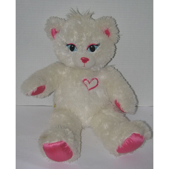 Build A Bear Marie Aristocats 19" Plush White Cat Sassy Kitty Pink Heart BAB - Picture 1 of 3